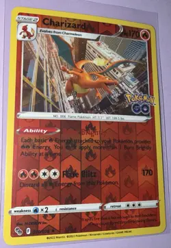 Charizard Pokemon GO 010/078 Reverse Holo Rare NM - Image 1