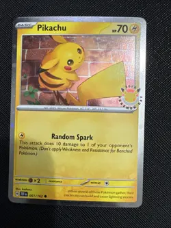 Pikachu 51/162 Stamped 2026 Pokemon Day 30th Anniversary Promo TCG NM - Image 1