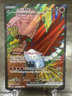 Ethan's Ho-Oh ex 209/182 Holo Full Art SV Destined Rivals Pokemon TCG NM - Image 1