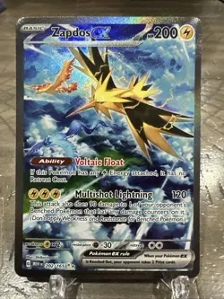 Pokemon Zapdos EX 202/165 Scarlet & Violet 151 Special Illustration Rare Holo - Image 1