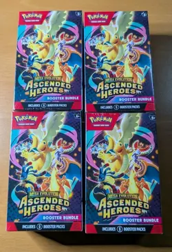 4 Pokemon Mega Evolution-Ascended Heroes Booster Bundle Ships 4/24/26 - Image 1