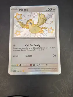 Pidgey 196/091 Pokemon Scarlet Violet Paldean Fates Baby Shiny Holo Rare NM - Image 1