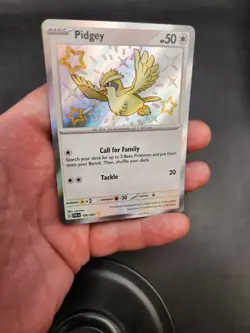 Pidgey 196/091 Pokemon Scarlet Violet Paldean Fates Baby Shiny Holo Rare NM - Image 3
