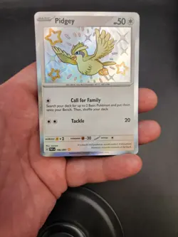 Pidgey 196/091 Pokemon Scarlet Violet Paldean Fates Baby Shiny Holo Rare NM - Image 5