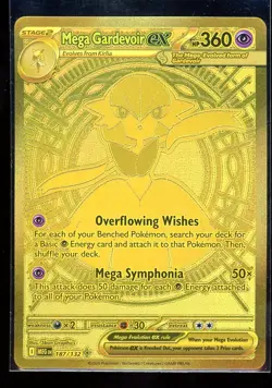 Pokemon Mega Gardevoir EX 187/132 Gold Secret Rare Full Art Hyper NM - Image 1