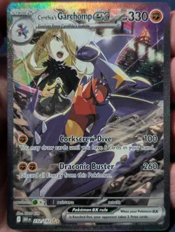 Pokemon Destined Rivals Cynthia's Garchomp ex 232/182 Special Illustration Rare - Image 1