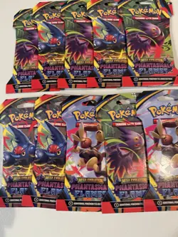 Pokemon TCG Phantasmal Flames ME02 Sleeved Booster Pack Factory Sealed-Lot Of 10 - Image 5