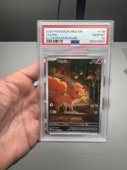 PSA 10 Pokemon Mega Evolution Vulpix Illustration Rare #138 2025 - Image 1