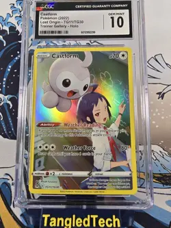 Pokemon Castform CGC Gem Mint 10 TG11/TG30 Lost Origin Trainer Gallery Holo - Image 1