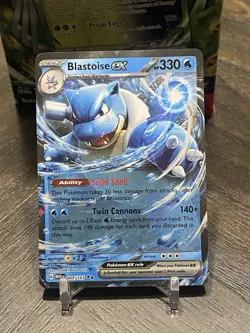Blastoise ex 009/165: Scarlet & Violet 151 Pokemon TCG Near Mint - Image 1