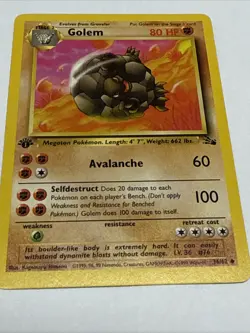 Golem 1st Edition 36/62 Pokemon Fossil Pack Fresh - Image 1