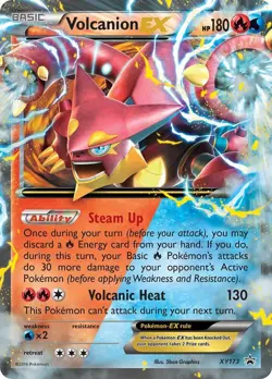 VOLCANION EX XY173 XY BLACK STAR PROMO POKEMON (PROMO ULTRA RARE, LP) - Image 1