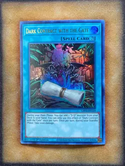 Yugioh Dark Contract with the Gate GFP2-EN159 Ultra Rare 1st Ed NM - Image 1