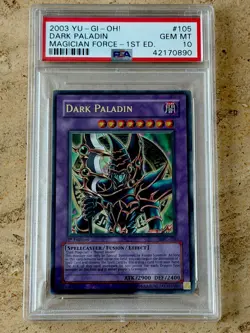 Yugioh 2003 Dark Paladin * 1st Edition MFC Ultra Rare * PSA 10 GEM MINT - Image 1