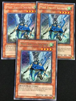 YUGIOH MIST VALLEY SOLDIER HA01-EN006 SECRET X3 NM - Image 1
