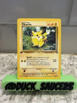 1st Edition Pikachu 60/64 Mint! 💎 | Vintage WOTC Grail Card | Pokemon TCG NM *B - Image 1