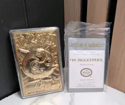 Pokemon Jigglypuff 23K Gold-Plated Card 1999 COA Certificate of Authenticity - Image 1