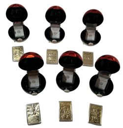 Pokemon Burger King 23K Gold Plated Card Set of 6 w/ COAs Pokeballs 1999 - Image 1