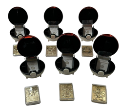 Pokemon Burger King 23K Gold Plated Card Set of 6 w/ COAs Pokeballs 1999 - Image 3