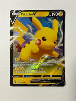 Pikachu V SWSH061 Holo Black Star Promo - Sword & Shield - NM Pokemon Card - Image 1