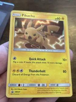 Pikachu SM227 Sun & Moon Black Star Promo Holo Mint Pokemon Pokemon Card TCG - Image 2