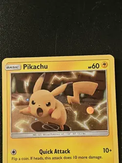 Pokemon Pikachu TCG Sun Moon SM227 Holo Promo Card LP Condition - Image 2