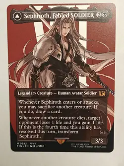MTG (Borderless) Sephiroth, Fabled Soldier NON FOIL 0382 - Image 1