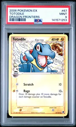 2006 POKEMON EX DRAGON FRONTIERS #67 TOTODILE PSA 9 - Image 1