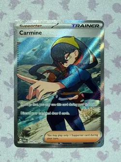 Pokemon TCG Twilight Masquerade Trainer Carmine Full Art 204/167 - Image 1