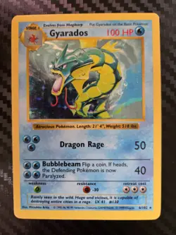 1999 Pokemon, Base Set Shadowless, #6/102 Gyarados, Holo Rare - Image 2