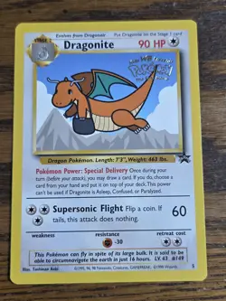 Pokemon Wotc Black Star Promo # 5 Movie Promo DRAGONITE **not played** - Image 1