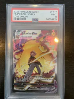 Pikachu Vmax TG17 PSA 9 Pokemon Lost Origin Ultra Rare - Image 1