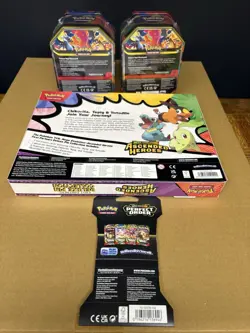 Pokemon Ascended Heroes First Partner Deluxe Pin Col. + 2X Mega Charizards Tins. - Image 2