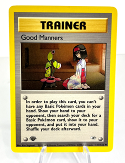1st Edition Good Manners 111/132 - Gym Heroes - Uncommon - Pokemon - NM - Image 1