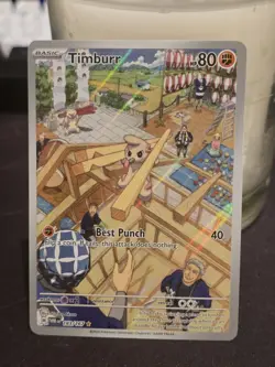 Pokemon TCG Timburr 183/67 Twilight Masquerade Illustration Rare - Image 1