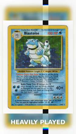 Blastoise - 2/102 Base Set Unlimited Holo Rare Pokemon - MP/HP - Image 2