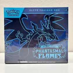 Pokemon TCG Mega Evolution Phantasmal Flames Elite Trainer Box ETB New Sealed - Image 1