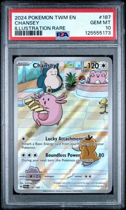 Chansey 187/167 Scarlet & Violet-Twilight Masquerade Pokemon TCG PSA 10 - Image 1