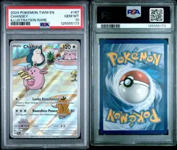 Chansey 187/167 Scarlet & Violet-Twilight Masquerade Pokemon TCG PSA 10 - Image 3