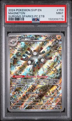 Magneton 159 Pokemon Center ETB Stamped Promo S&V Surging Sparks PSA 9 - Image 1