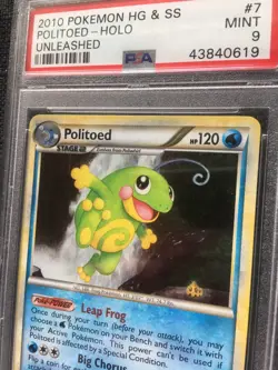 Pokemon MAGMORTAR 2/95 & POLITOED 7/95 PSA 9 - HG & SS - Unleashed - Holo - Image 3