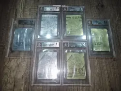 Yu-gi-oh BGS/Beckett 1998 marusho sticker set 1 SILV/GOLD blue eyes white dragon - Image 1