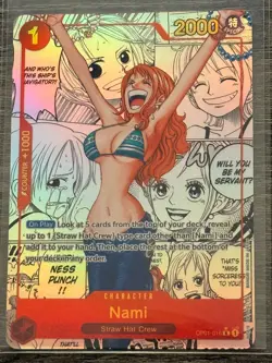 One Piece CCG Nami The Premium Best Booster Nami Manga Alt Art OP01-016 - Image 1