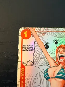 One Piece CCG Nami The Premium Best Booster Nami Manga Alt Art OP01-016 - Image 4