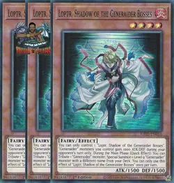 Yugioh! 3x Loptr Shadow of the Generaider Bosses RA05-EN016 Super Rare 1st Ed NM - Image 1