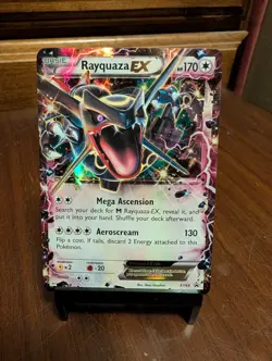 Pokemon TCG Rayquaza EX XY XY69 Holo Black Star Promo Shiny Ultra Rare LP/MP - Image 1