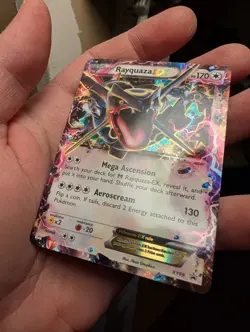 Pokemon TCG Rayquaza EX XY XY69 Holo Black Star Promo Shiny Ultra Rare LP/MP - Image 2
