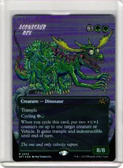 Agonasaur Rex - Foil - Borderless - Aetherdrift #0343 MTG Magic The Gathering - Image 1