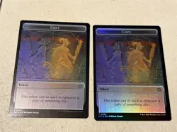 2 x mtg foil token Dinosaur // Copy, 0001/0001 Lost Caverns of Ixalan, unplayed - Image 2