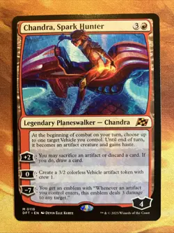 MTG Chandra, Spark Hunter Aetherdrift Mythic Planeswalker Near-Mint!! - Image 1